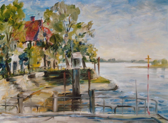 Elbe mit Zollenspieker, Hamburg